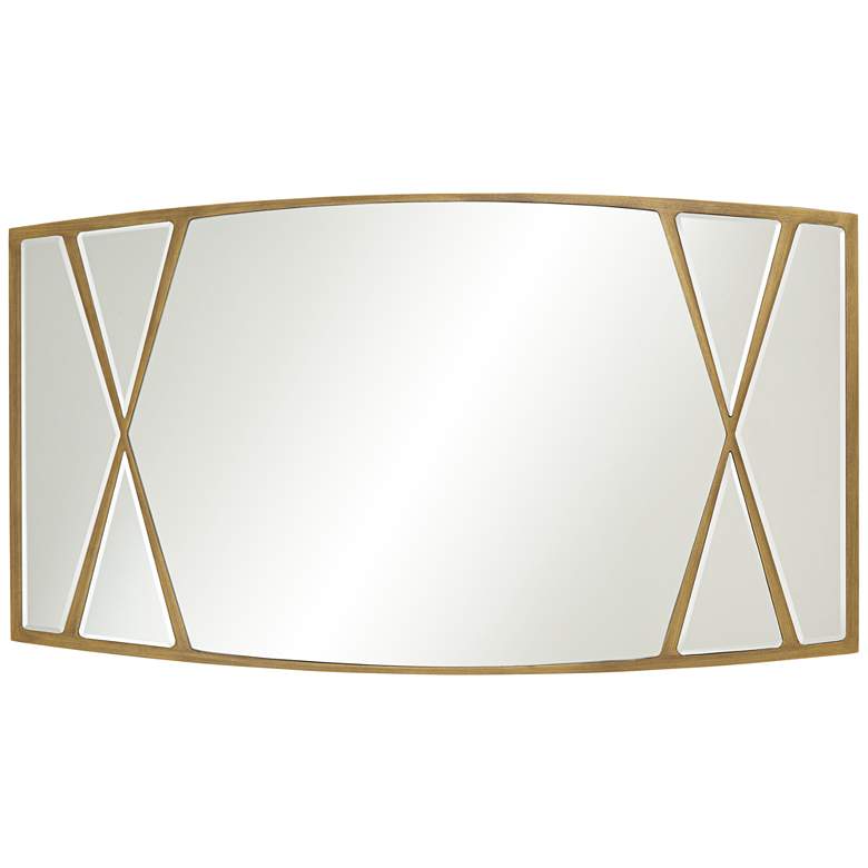 Image 5 Uttermost Double Cross Gold 23 1/4" x 42" Rectangular Wall Mirror more views