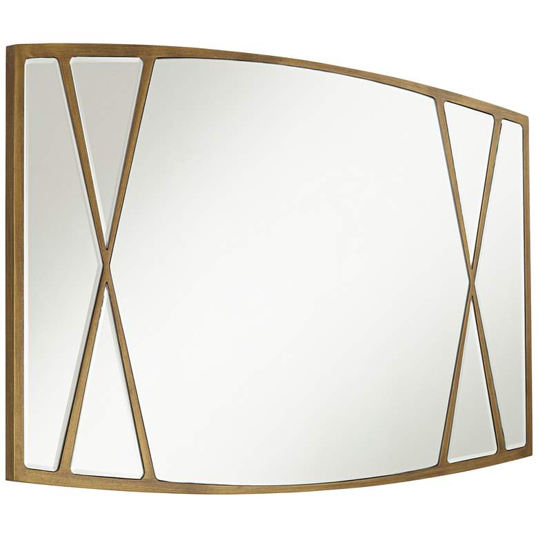Image 7 Uttermost Double Cross Gold 23 1/4" x 42" Rectangular Wall Mirror more views