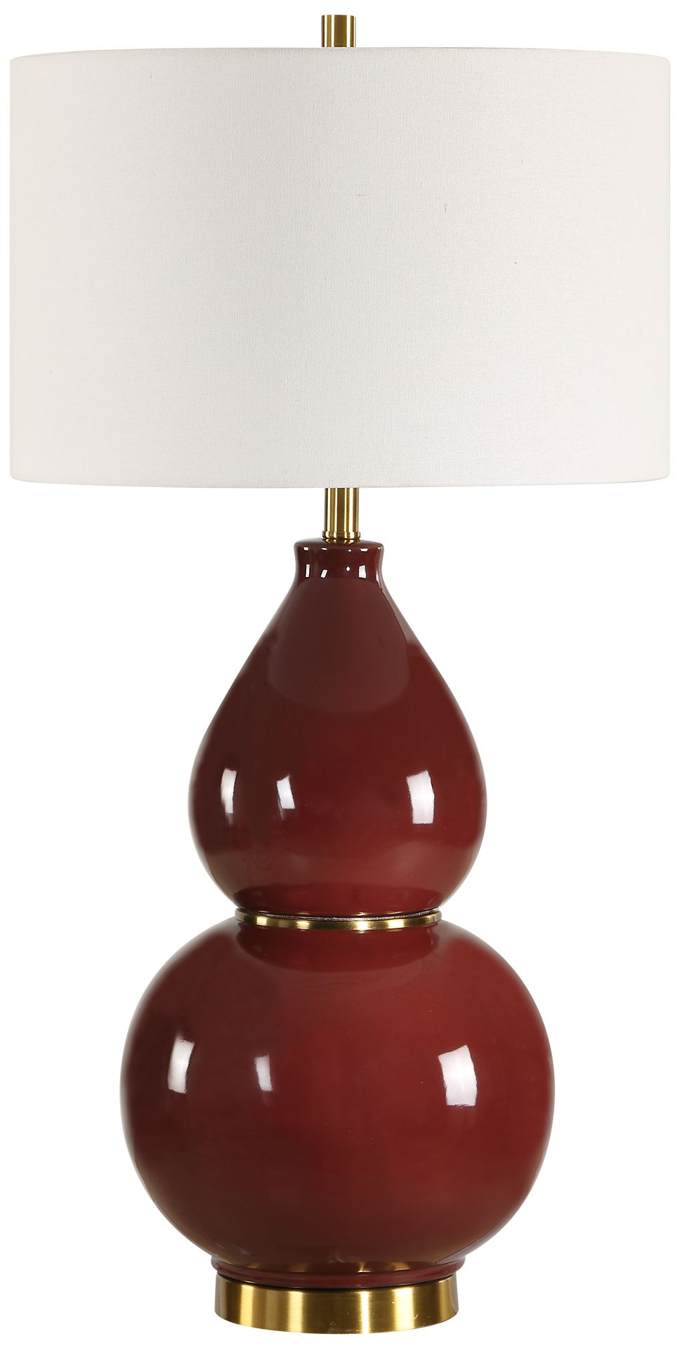 Image 4 Uttermost Double Gourd 30" Burgundy  Table Lamp more views