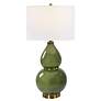2_Uttermost Double Gourd 31" Moss Green Glaze Ceramic Table Lamp