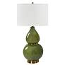 4_Uttermost Double Gourd 31" Moss Green Glaze Ceramic Table Lamp more views