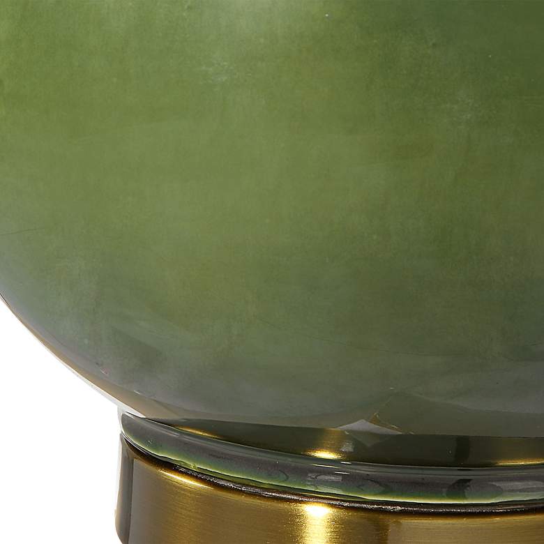 Image 5 Uttermost Double Gourd 31" Moss Green Glaze Ceramic Table Lamp more views