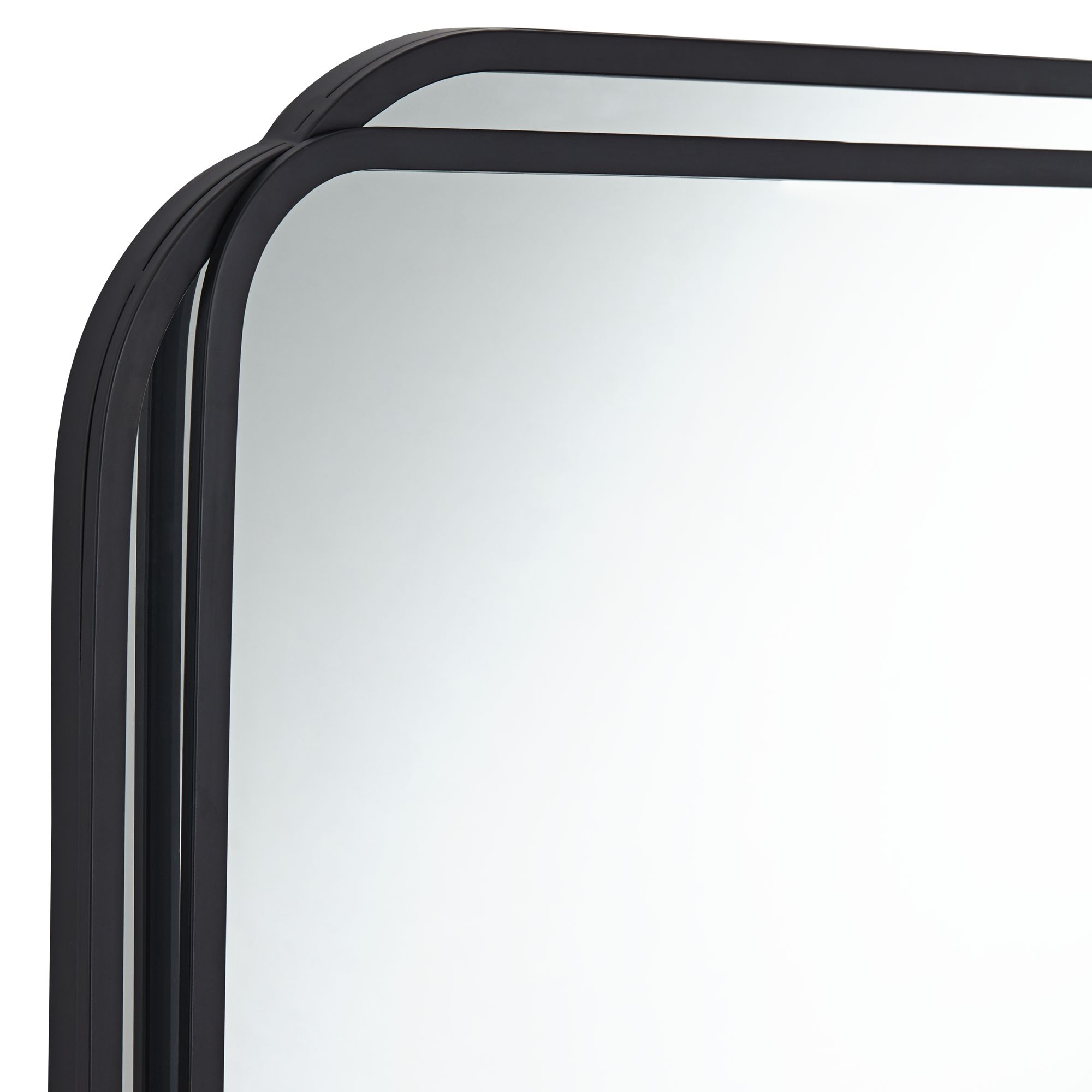 Image 3 Uttermost Double Radius Matte Black 24" x 36 1/4" Wall Mirror more views