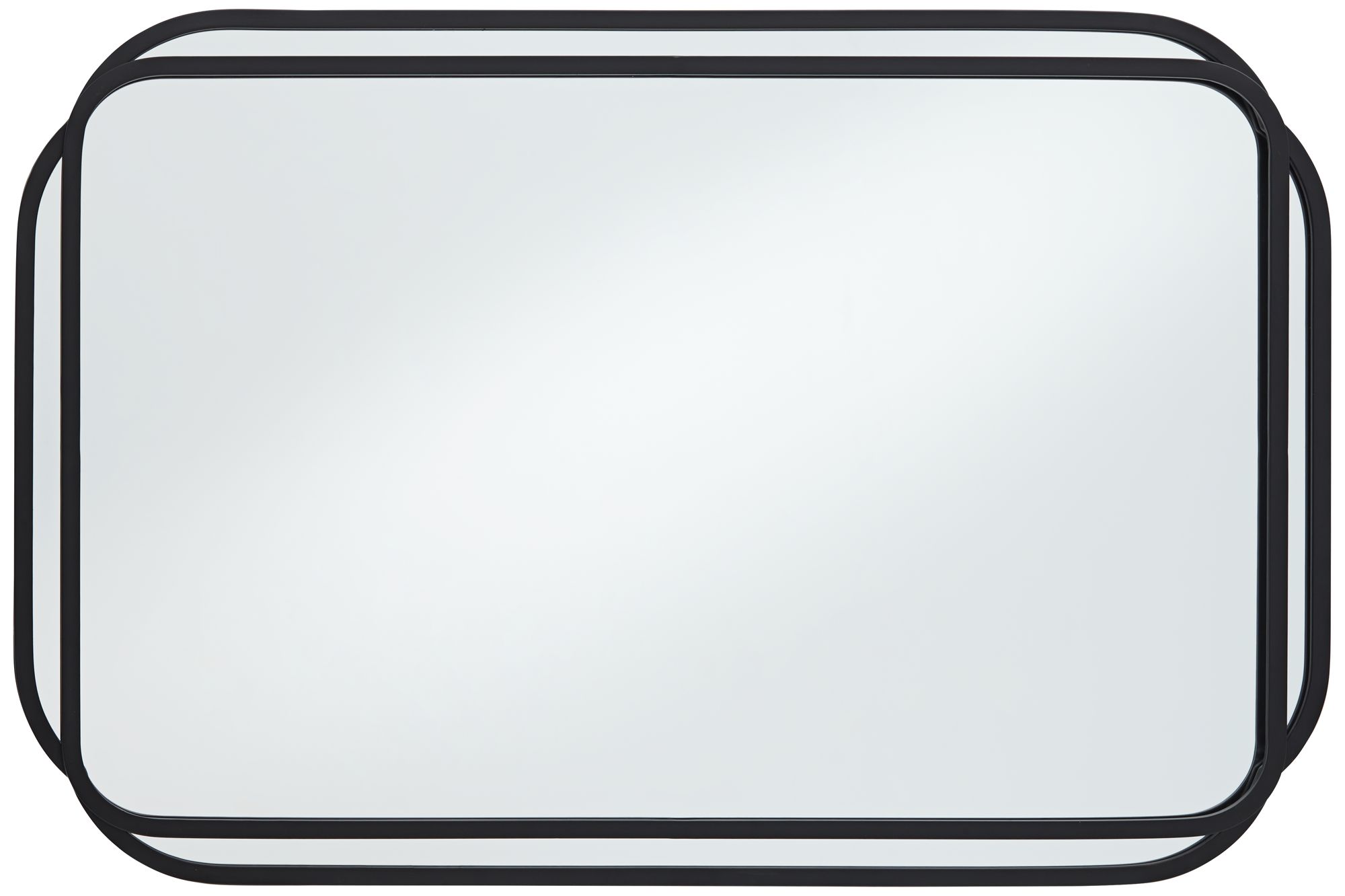 Image 5 Uttermost Double Radius Matte Black 24" x 36 1/4" Wall Mirror more views