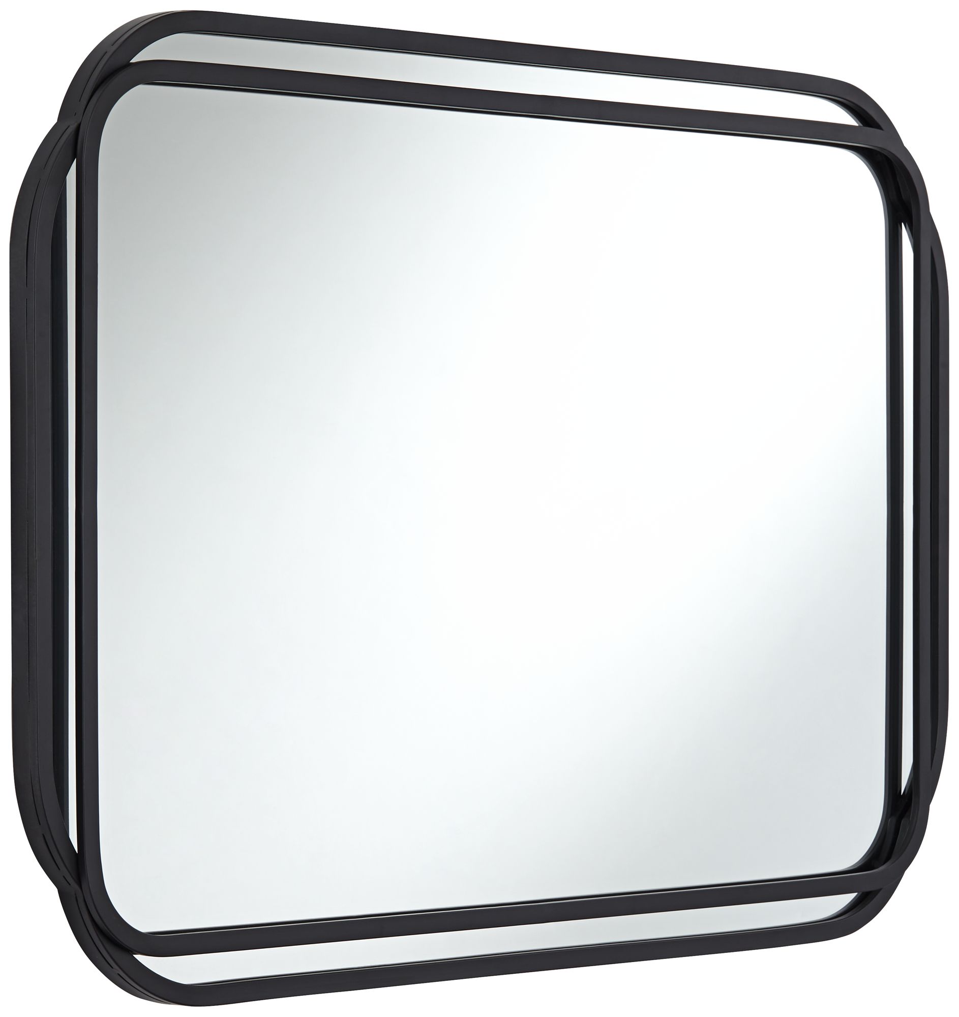 Image 7 Uttermost Double Radius Matte Black 24" x 36 1/4" Wall Mirror more views