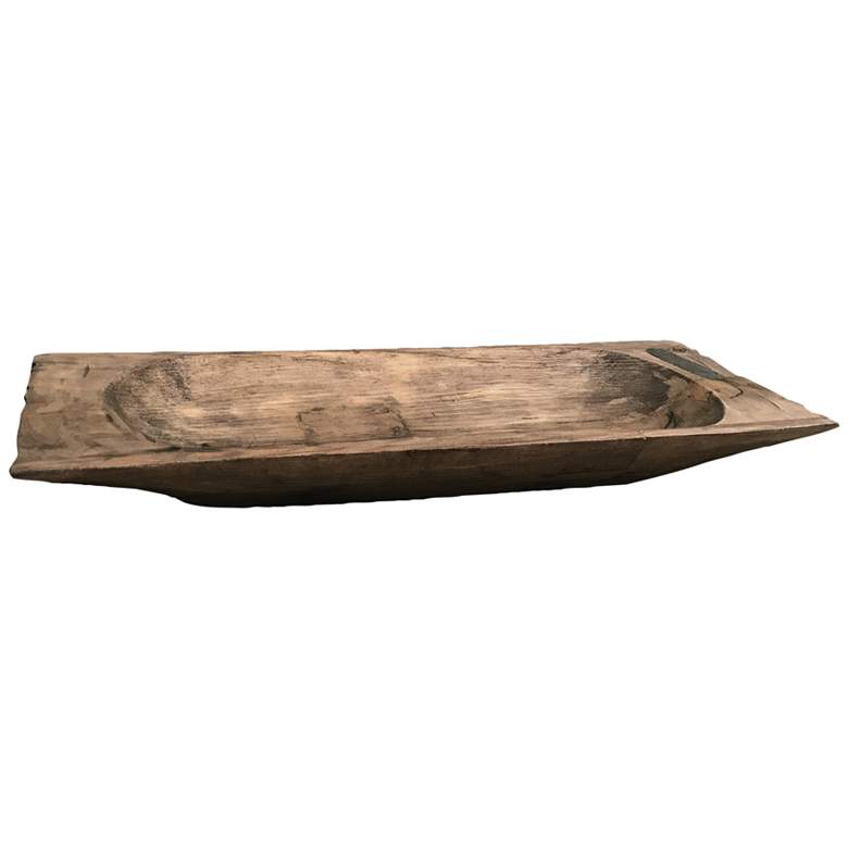 Image 1 Uttermost Dough Solid Reclaimed Wood Rectangular Tray