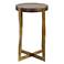 Uttermost Drew 16 1/4"W Brass Dark Chocolate Accent Table