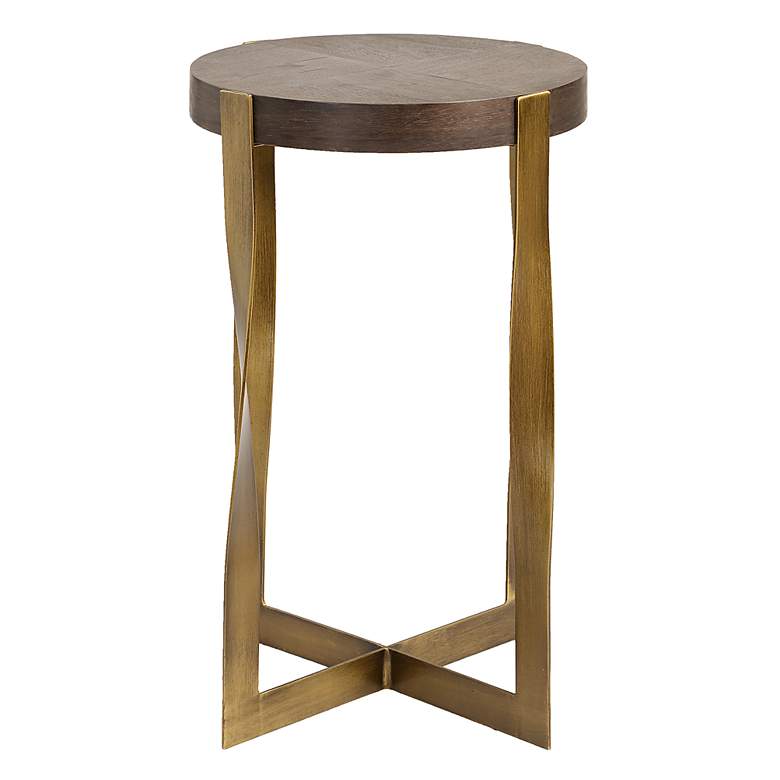 Image 2 Uttermost Drew 24" High Wood and Metal Accent Table