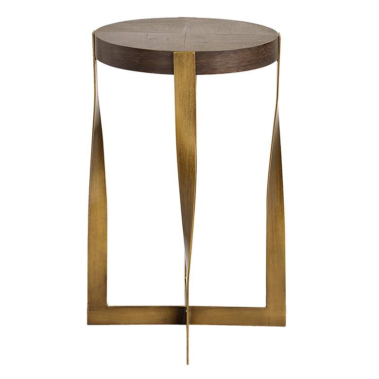 Image 4 Uttermost Drew 24" High Wood and Metal Accent Table more views