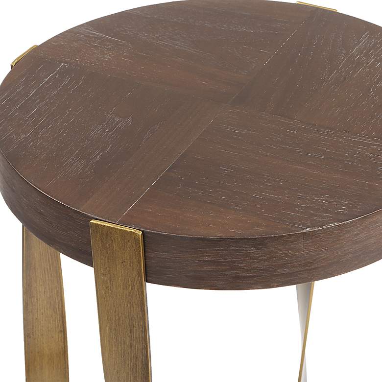 Image 5 Uttermost Drew 24" High Wood and Metal Accent Table more views