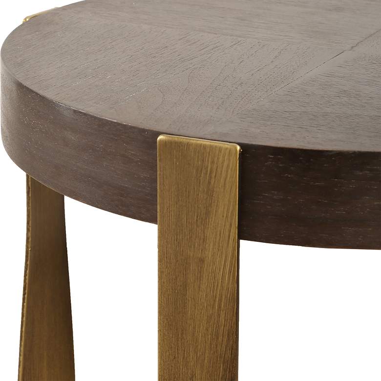 Image 6 Uttermost Drew 24" High Wood and Metal Accent Table more views