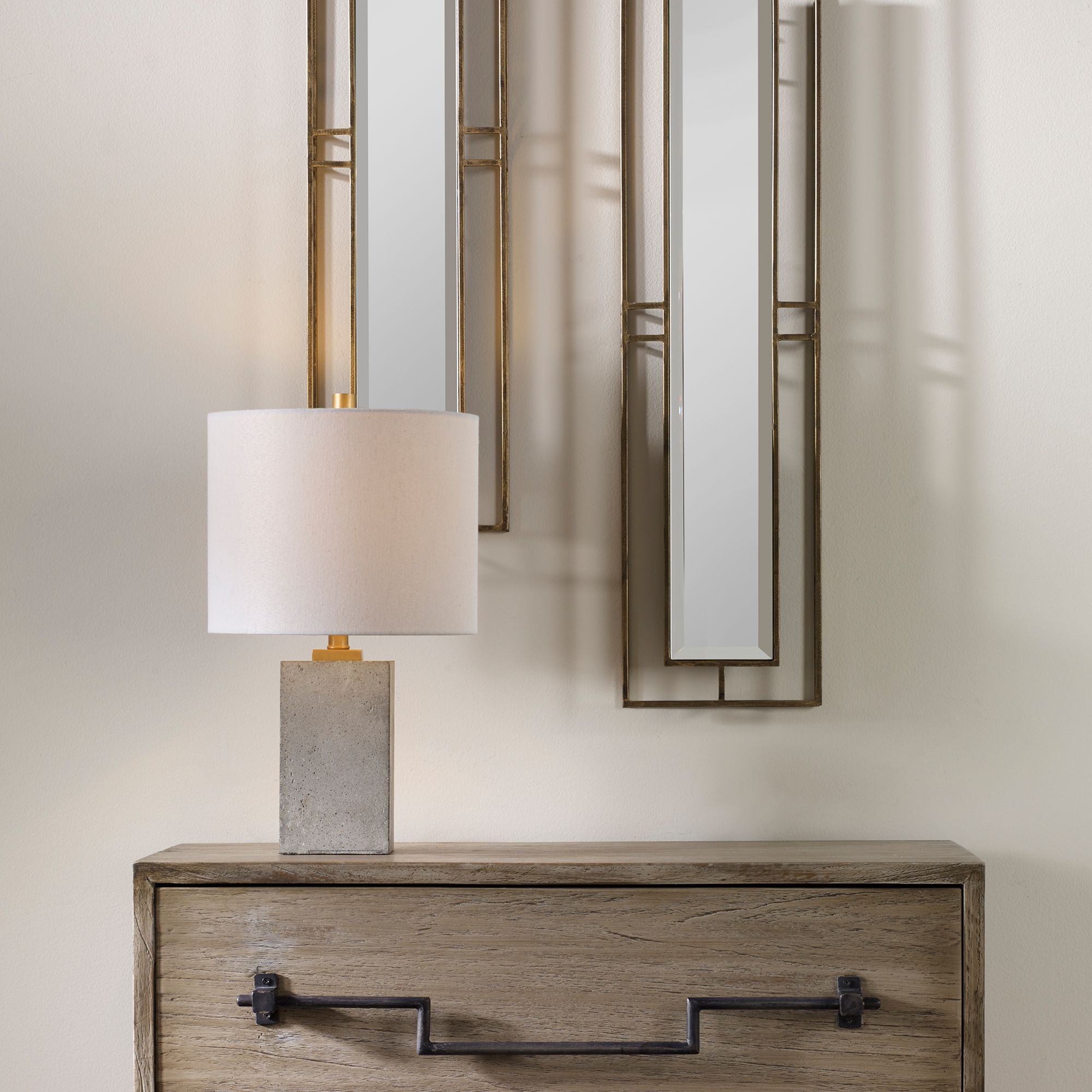 Image 3 Uttermost Drexel 17" High Stained Concrete Accent Table Lamp more views