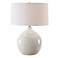Uttermost Dribble 26" Modern Dripped Gray and White Ceramic Table Lamp