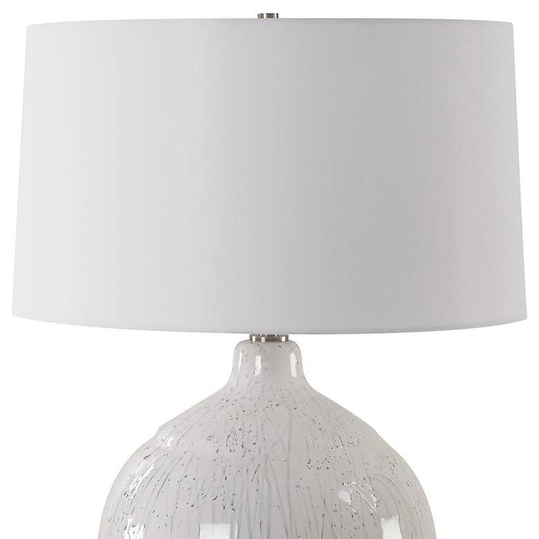 Image 5 Uttermost Dribble 26" Modern Dripped Gray and White Ceramic Table Lamp more views