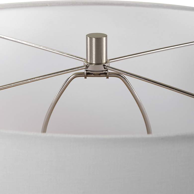 Image 6 Uttermost Dribble 26" Modern Dripped Gray and White Ceramic Table Lamp more views