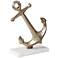 Uttermost Drop Anchor 10" High Silver Leaf Iron Sculpture