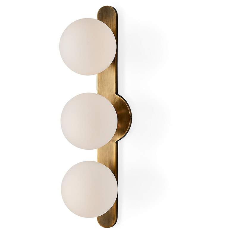 Image 2 Uttermost Droplet 22" High Antique Brass 3-Light Wall Sconce