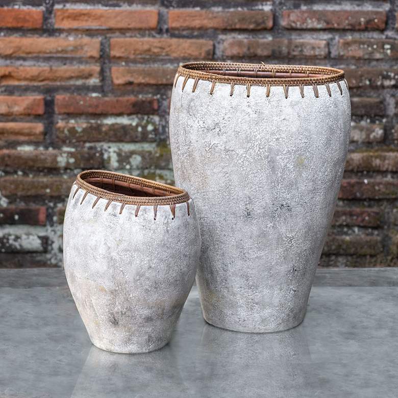 Uttermost Dua Natural Stone Decorative Vases Set of 2 more views