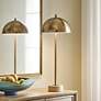 1_Uttermost Dunham 28 1/4" Brass Metal and Travertine Buffet Lamp