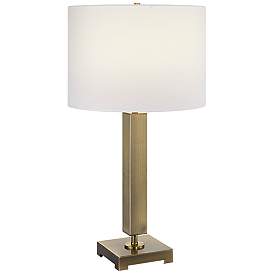 Image2 of Uttermost Duomo Antique Brass Metal Column Table Lamp