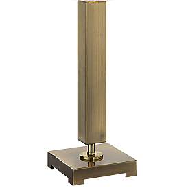 Image4 of Uttermost Duomo Antique Brass Metal Column Table Lamp more views