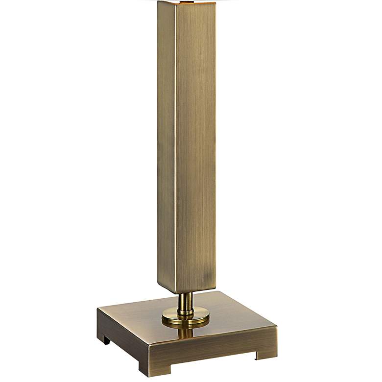Image 4 Uttermost Duomo Antique Brass Metal Column Table Lamp more views