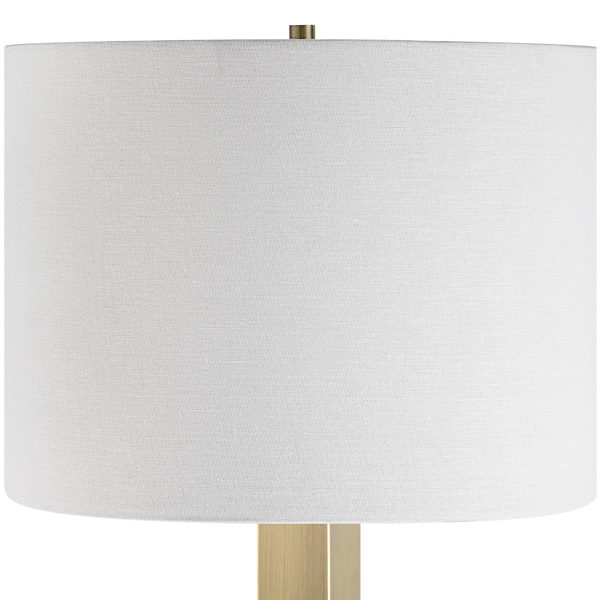 Uttermost Duomo Antique Brass Metal Column Table Lamp