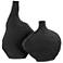 Uttermost Duostacked 2-Piece Black Ceramic Vase Set