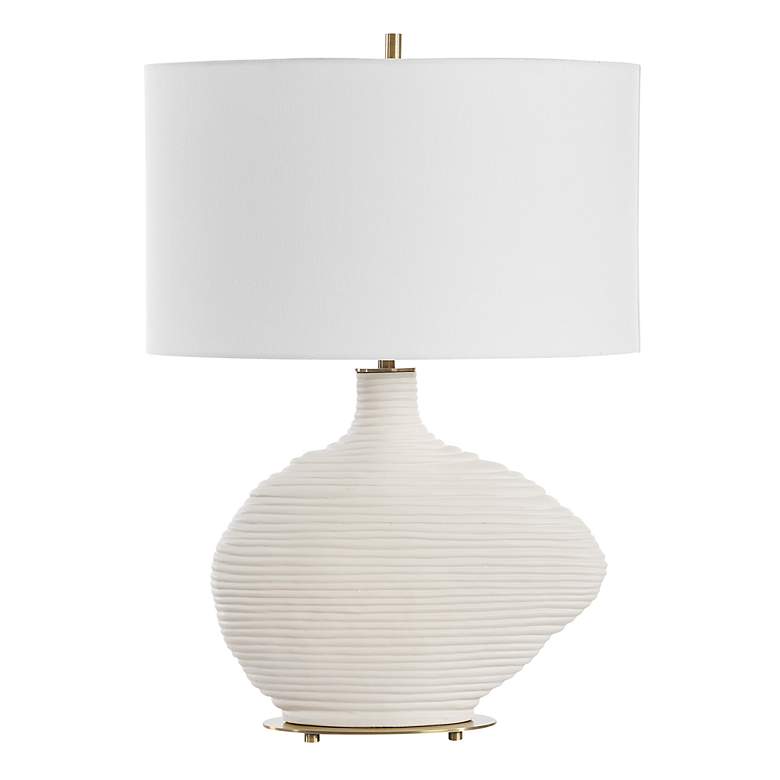 Image 5 Uttermost Duostacked 24 1/4" High White Ceramic Table Lamp more views