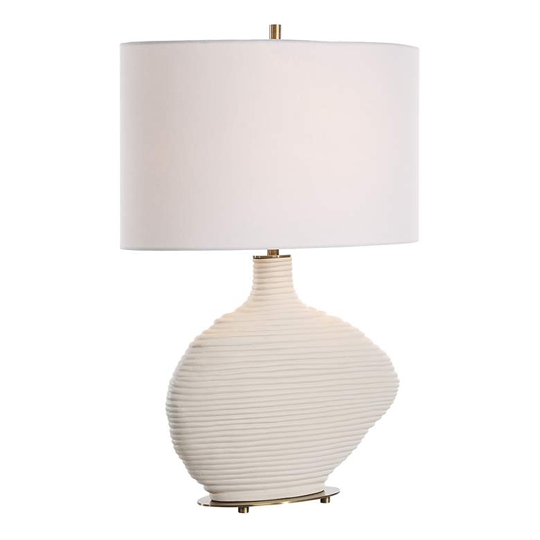 Image 6 Uttermost Duostacked 24 1/4" High White Ceramic Table Lamp more views
