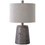Uttermost Duron 23" Dark Rustic Gray Ceramic Table Lamp