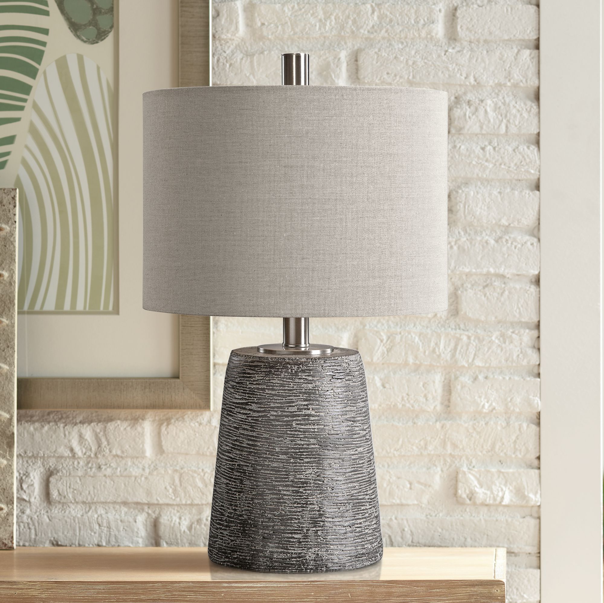 grey rustic lamp