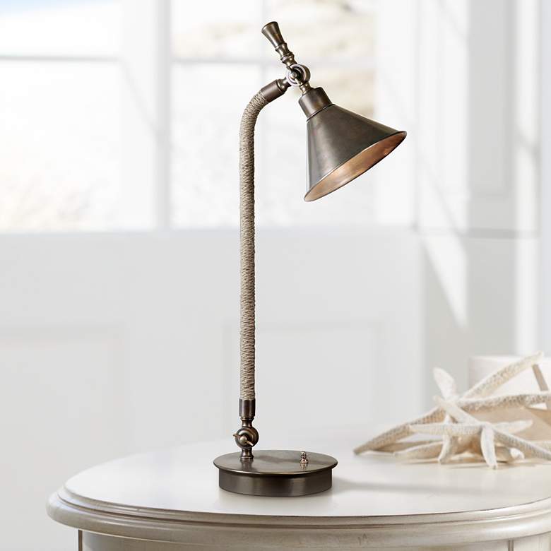 Image 1 Uttermost Duvall 28" Oxidized Bronze Traditional Accent Desk Lamp