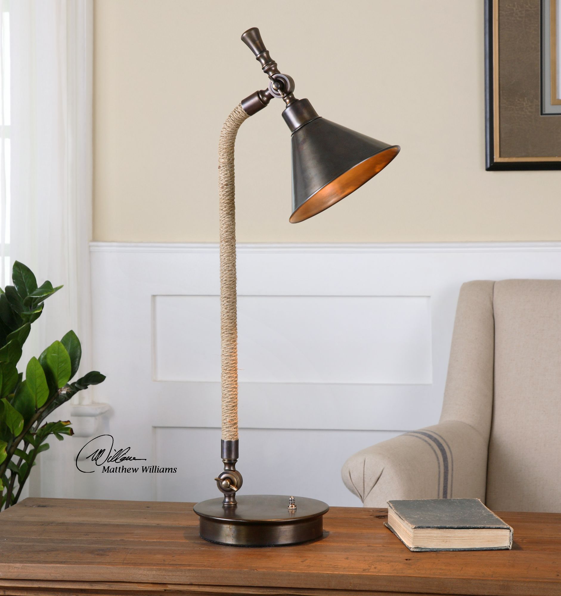Image 4 Uttermost Duvall 28" Oxidized Bronze Traditional Accent Desk Lamp more views