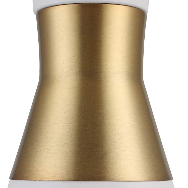 Image 4 Uttermost Eames 8" Wide White Antique Brass Mini Pendant more views