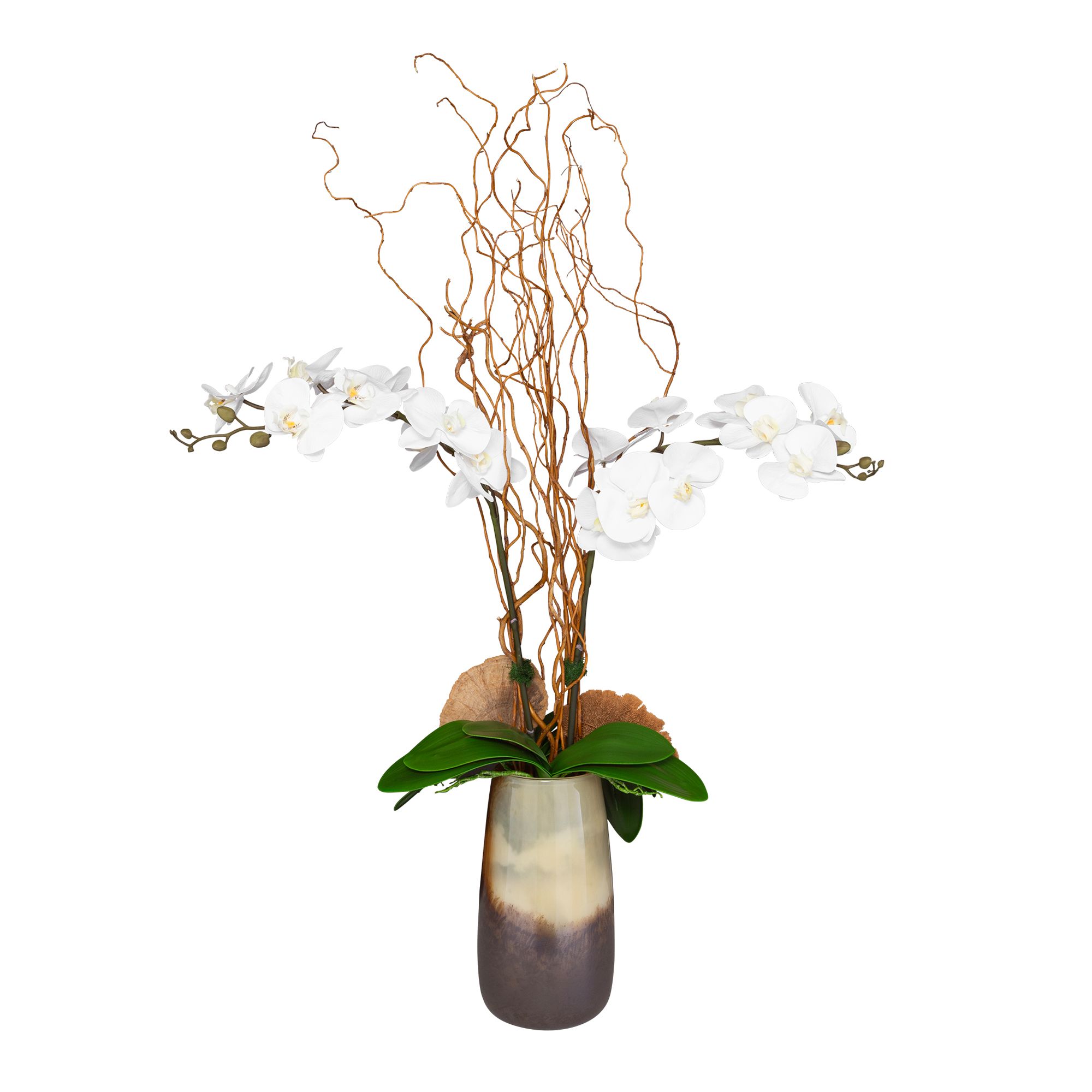 Image 2 Uttermost Earthbound White Orchid 44"H Faux Flowers in Vase