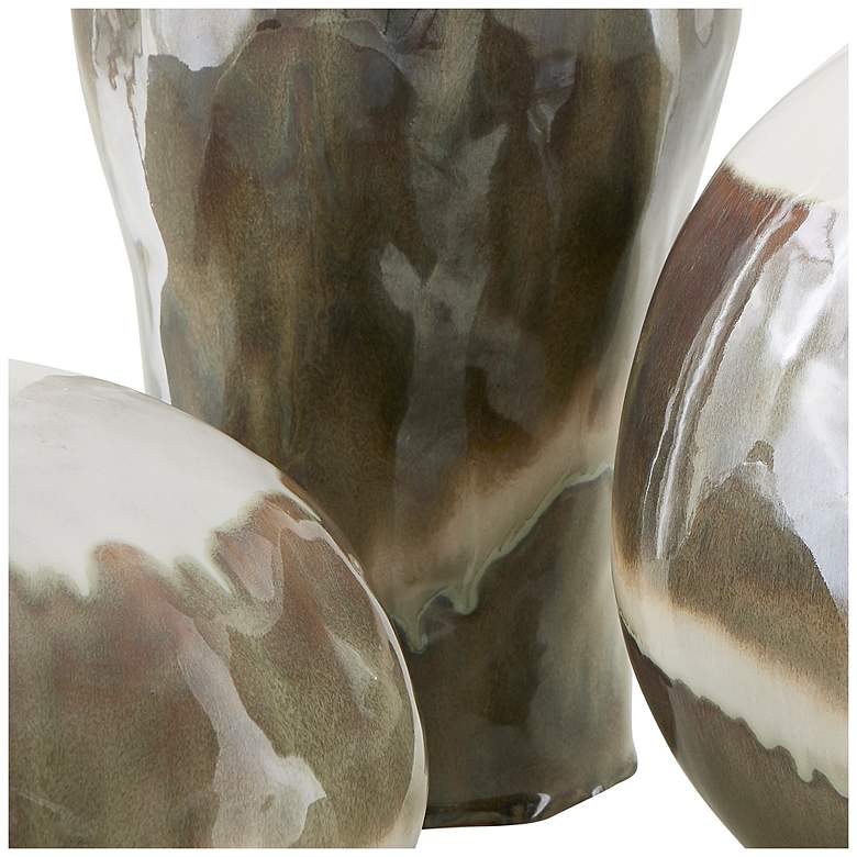 Image 5 Uttermost Earthflow Indoor-Outdoor 3-Piece Earthenware Vases more views