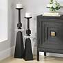 1_Uttermost Ebon Glow Black Finish Floor Standing Candleholders Set of 2