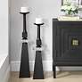 3_Uttermost Ebon Glow Black Finish Floor Standing Candleholders Set of 2 more views