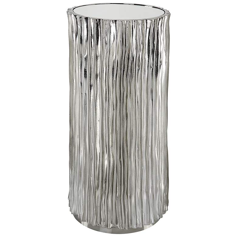 Image 2 Uttermost Echo 11" Wide Polished Dark Nickel Drink Table