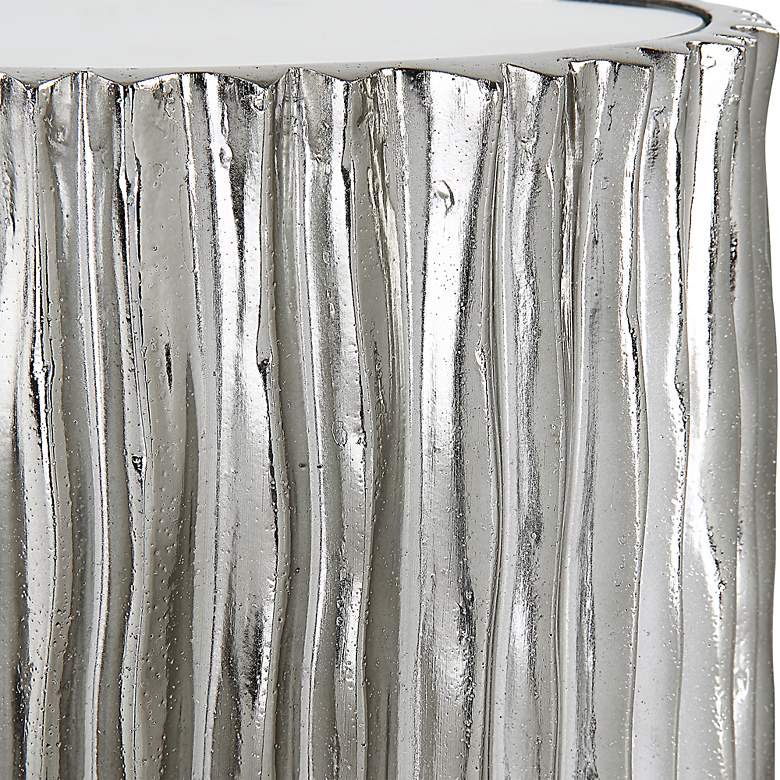 Image 4 Uttermost Echo 11" Wide Polished Dark Nickel Drink Table more views