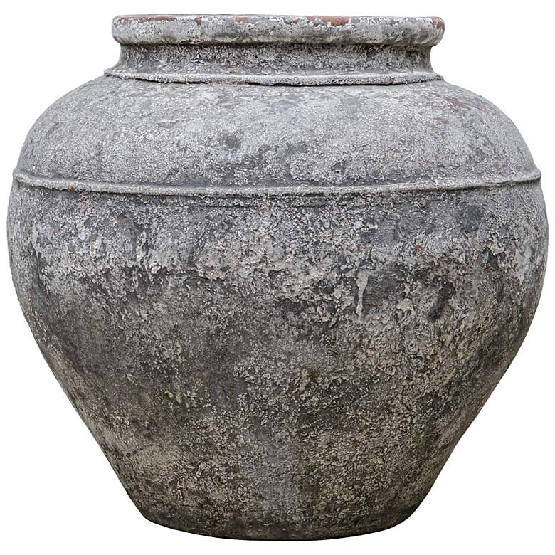 Image 3 Uttermost Echoes of Time 16" Wide Weathered Gray Indoor-Outdoor Planter more views