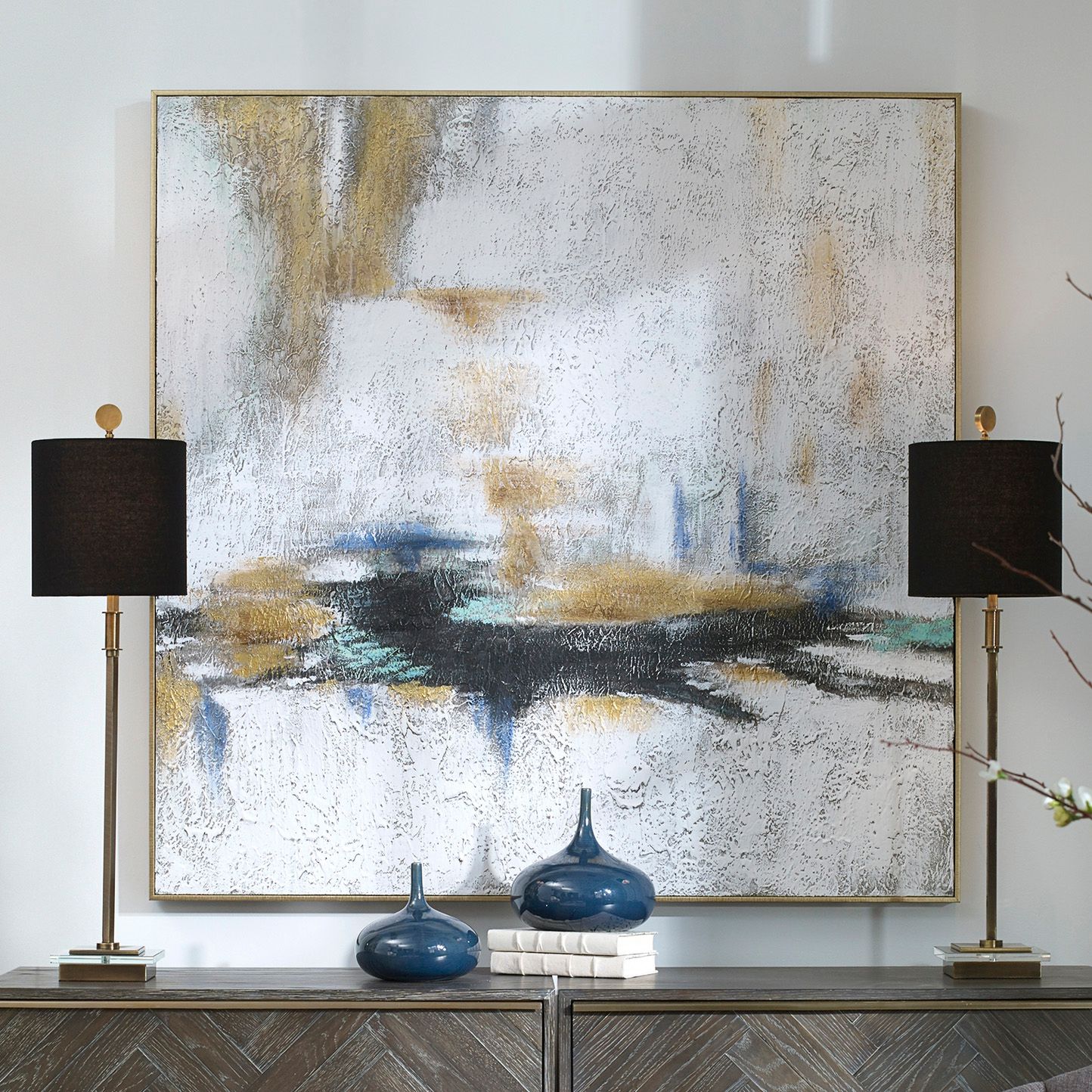 Uttermost Eclipse 51 Square Framed Canvas Wall Art