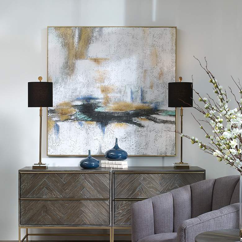 Image 4 Uttermost Eclipse 51" Square Framed Canvas Wall Art more views