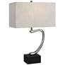 Uttermost Eden Tarnished Silver and Black Marble Table Lamp