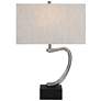 Uttermost Eden Tarnished Silver and Black Marble Table Lamp