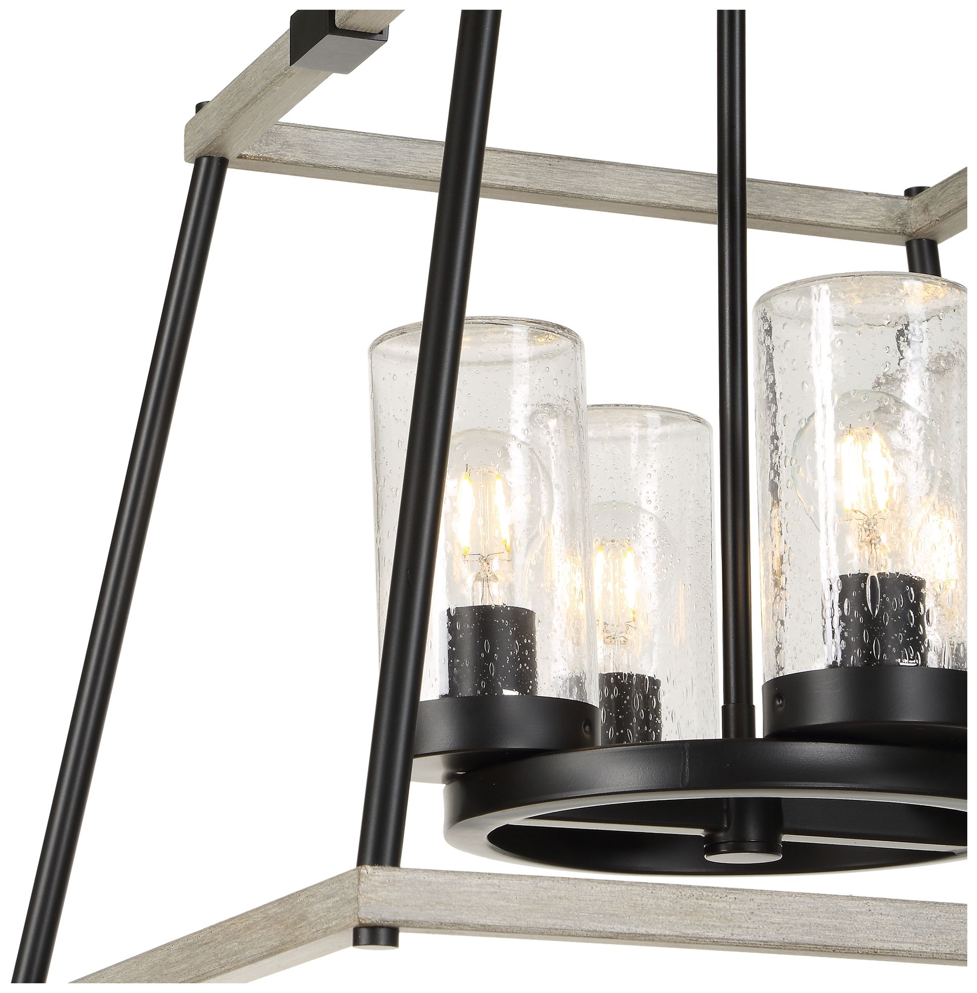 Image 4 Uttermost Edgecomb 20" Wide Gray and Black 4-Light Pendant more views