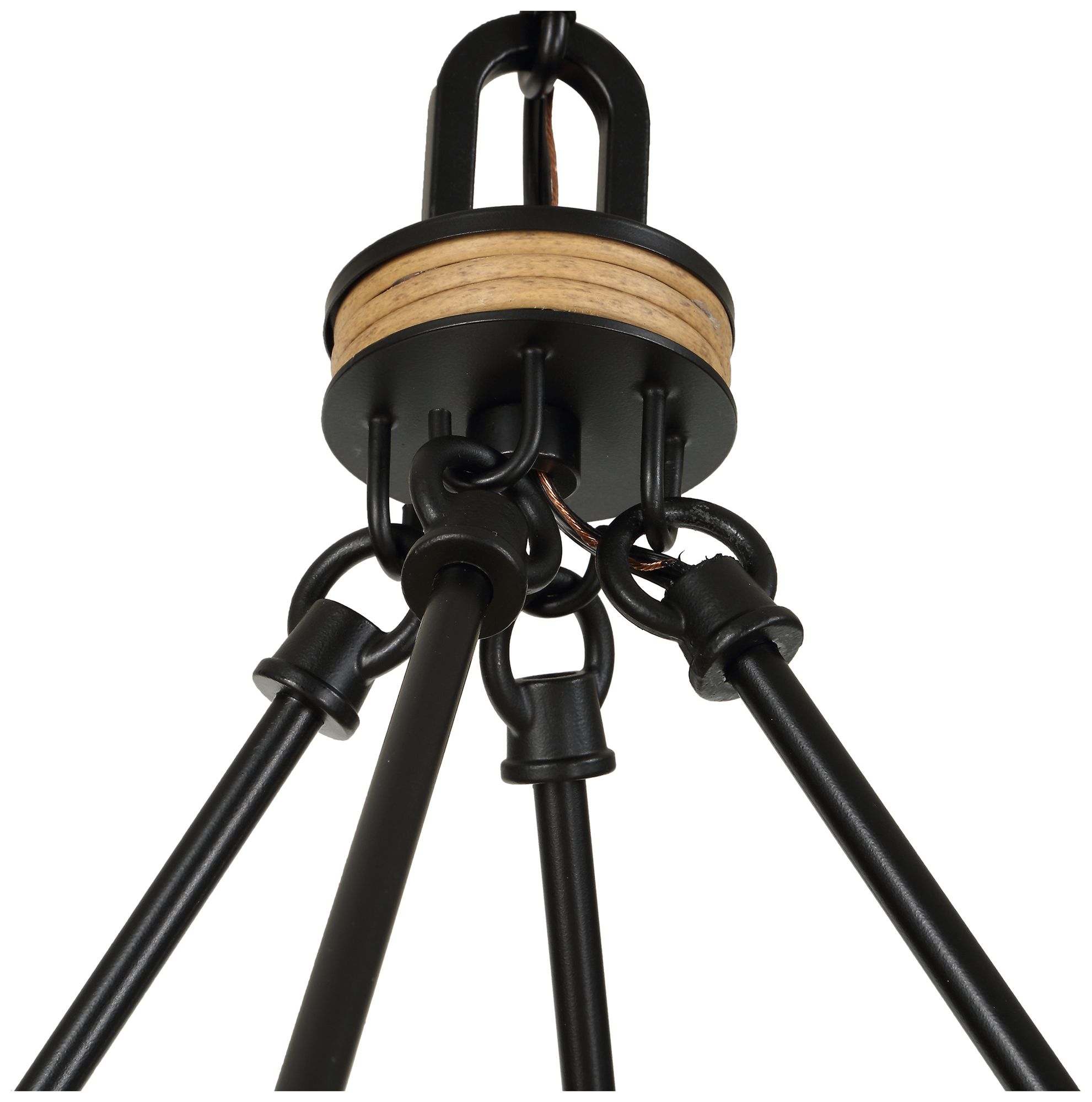 Uttermost Edgecomb 30" Wide Gray and Black 6-Lt Chandelier