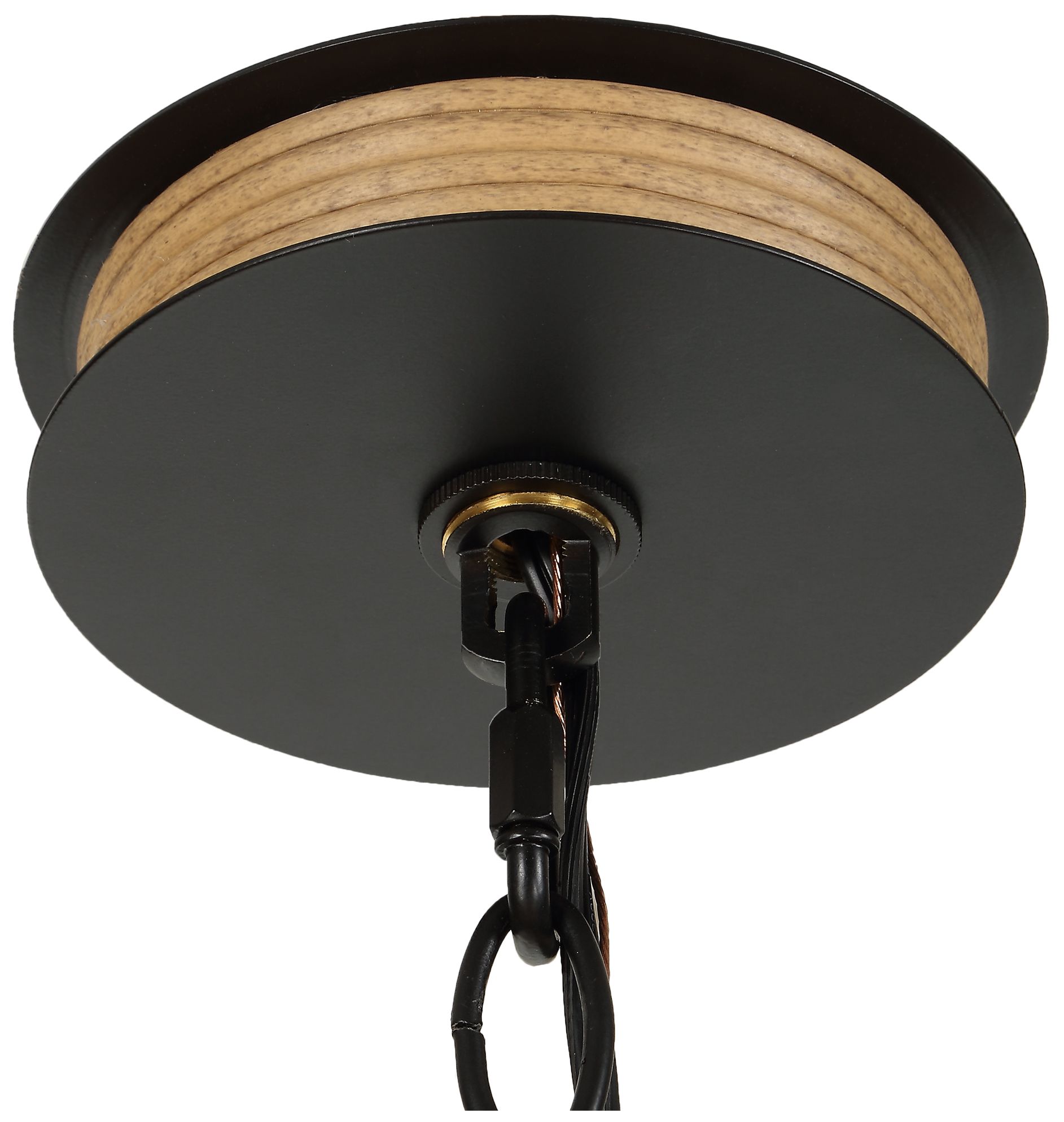 Uttermost Edgecomb 30" Wide Gray and Black 6-Lt Chandelier
