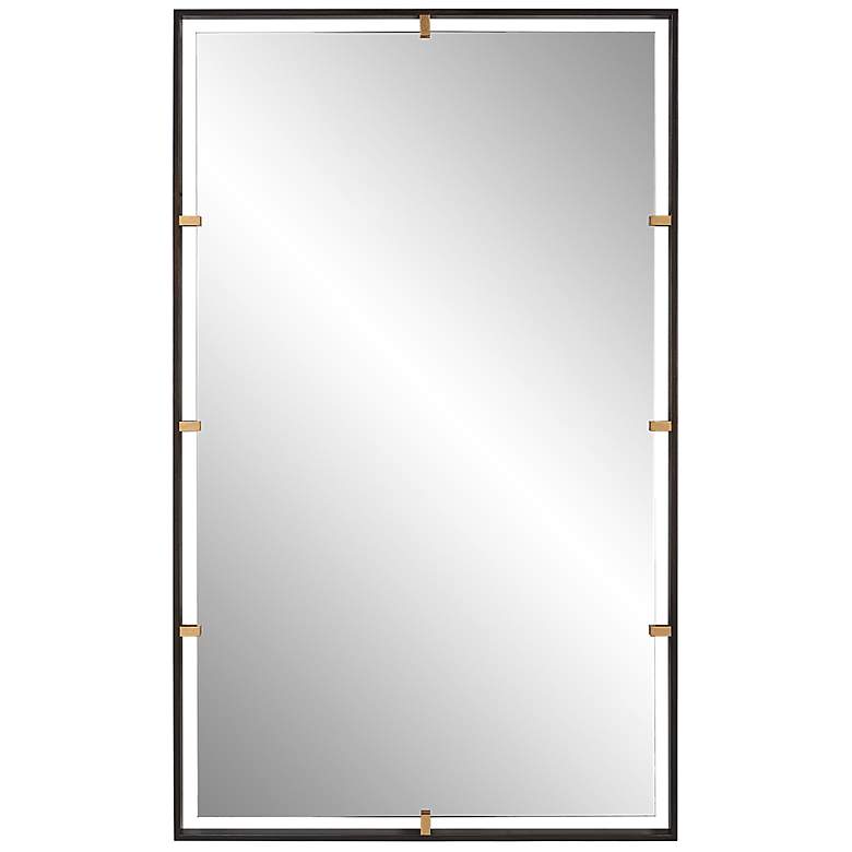 Image 2 Uttermost Egon 29.875" W x 50" H Rectangular Bronze Mirror